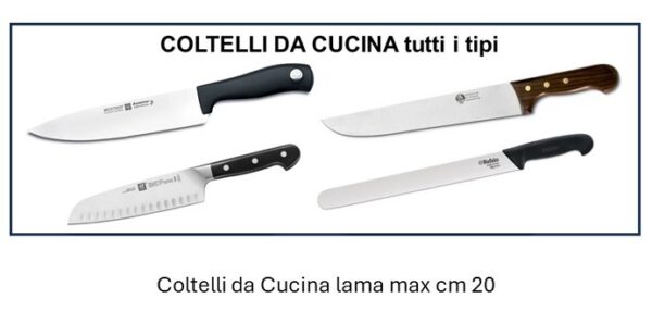 Affilatura Coltelli Lama max cm 20